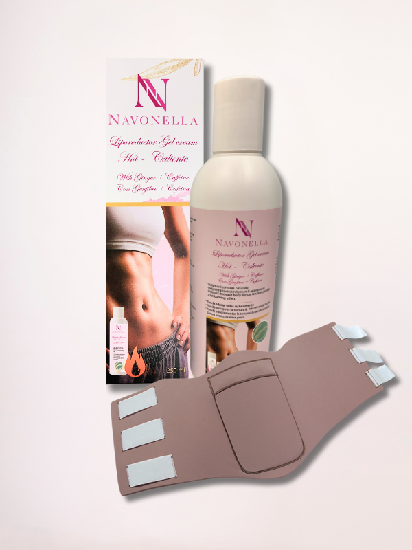 Kit Faja Abdominal Acolchada + Crema Gel Liporeductor