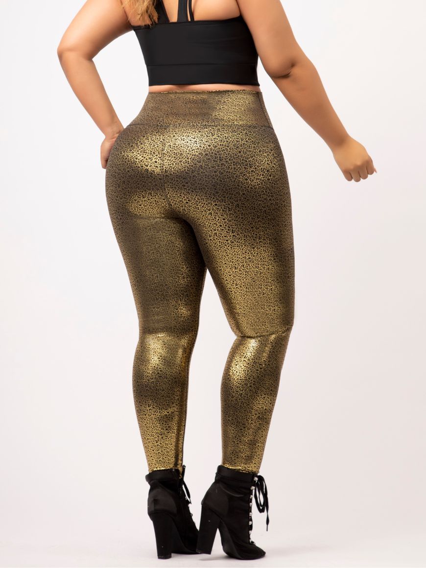 Leggings dorados coral