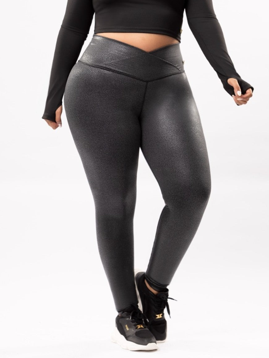Navonella Forest - High Waisted Leggins With V Cut –