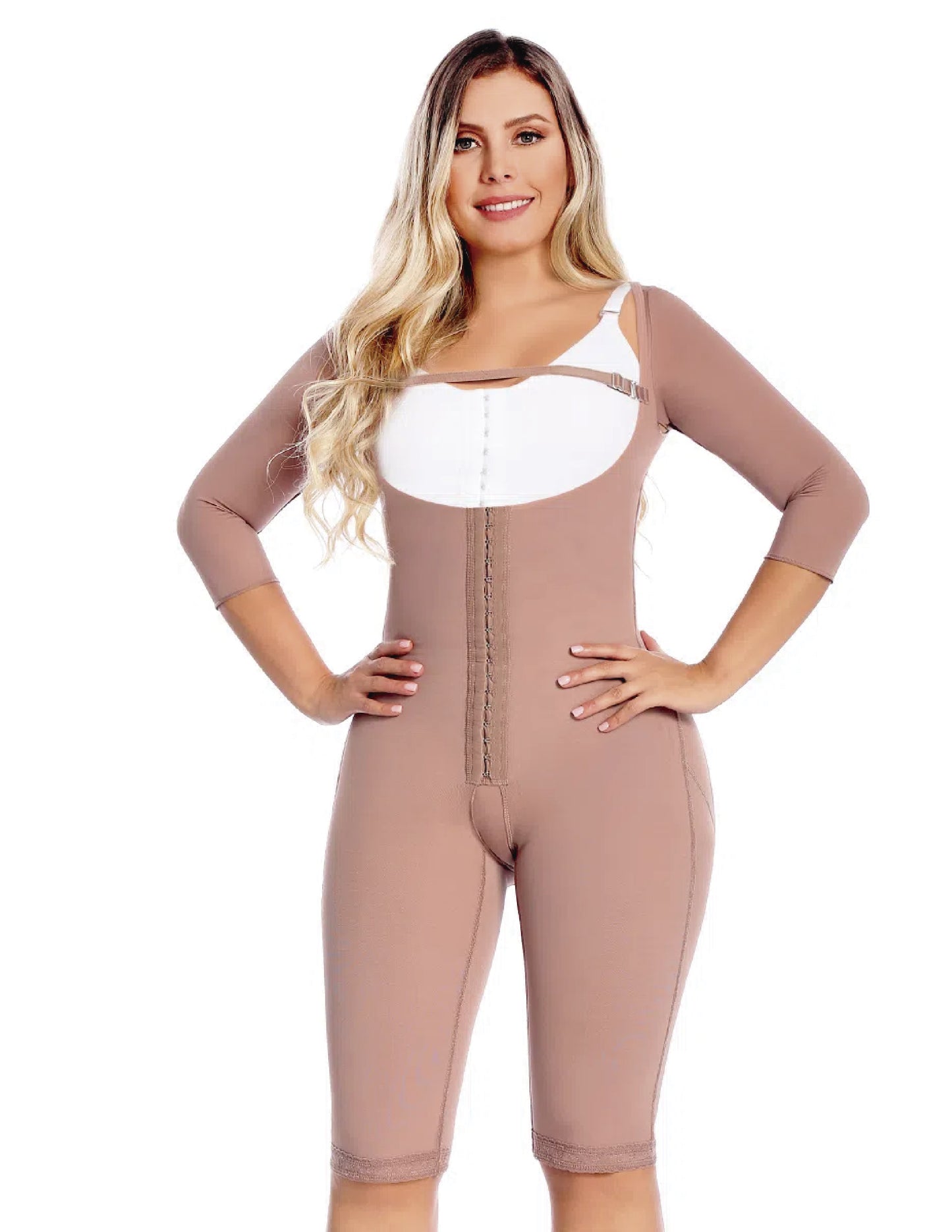 Post-surgical knee shapewear with sleeves and bust free fit 360  Ref.09360