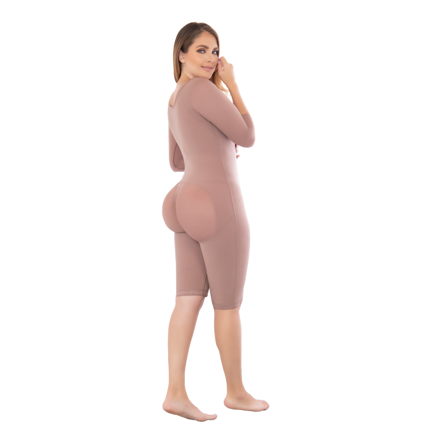 360 Fit Knee-Length Shaper with Sleeves | Ref. 09360
