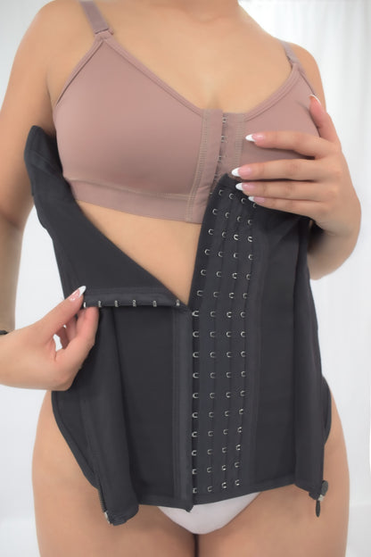 High-Control Strapless Corset Shapewear with Hooks, Invisible Closure & Sculpting Boning Ref.09533