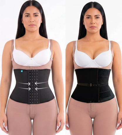 Double-Compression Waist Trainer with Adjustable Velcro | Ref. 09542