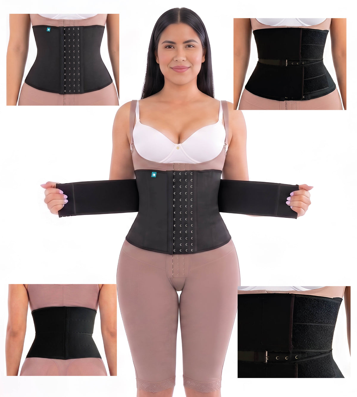 Double-Compression Waist Trainer with Adjustable Velcro | Ref. 09542