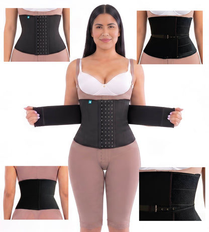 Double-Compression Waist Trainer with Adjustable Velcro | Ref. 09542