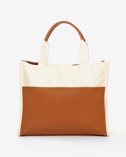 Bolso Shopping Clásico Negro x Crema Ref.P548