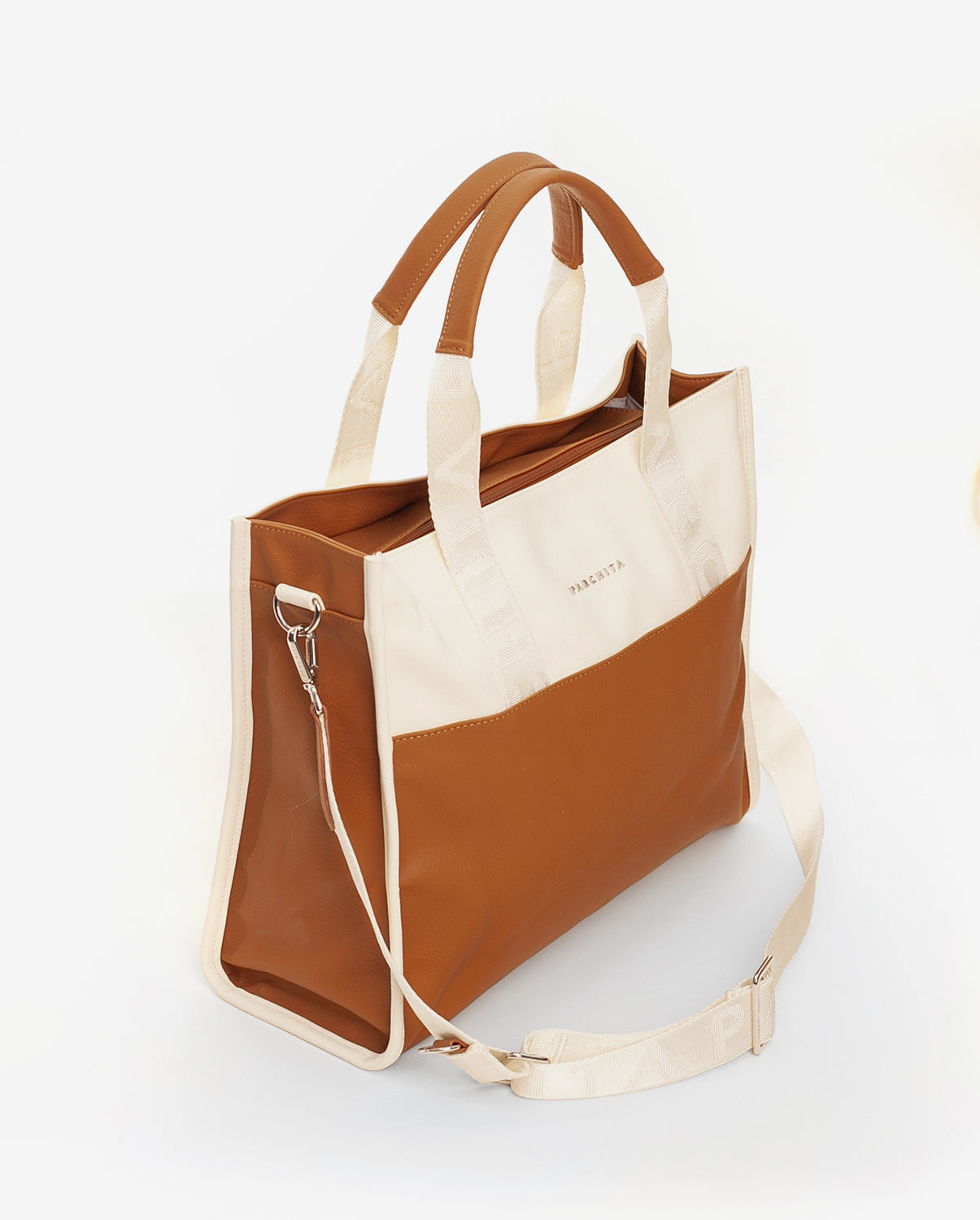 Bolso Shopping Clásico Negro x Crema Ref.P548